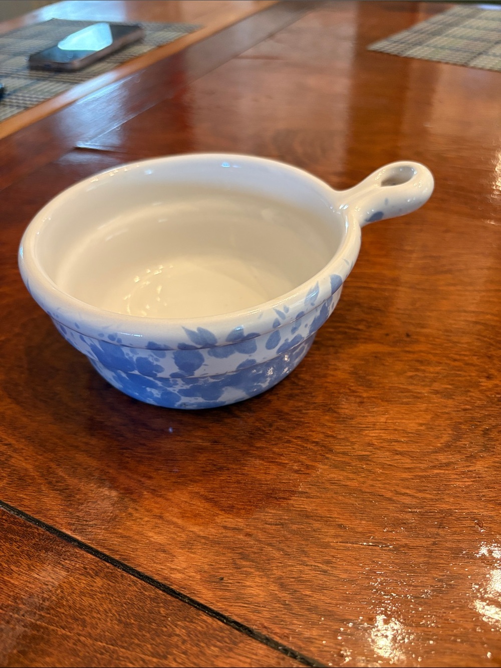 Bennington Potters 2pc Loop Handle Bistro Bowl Blue EUC
